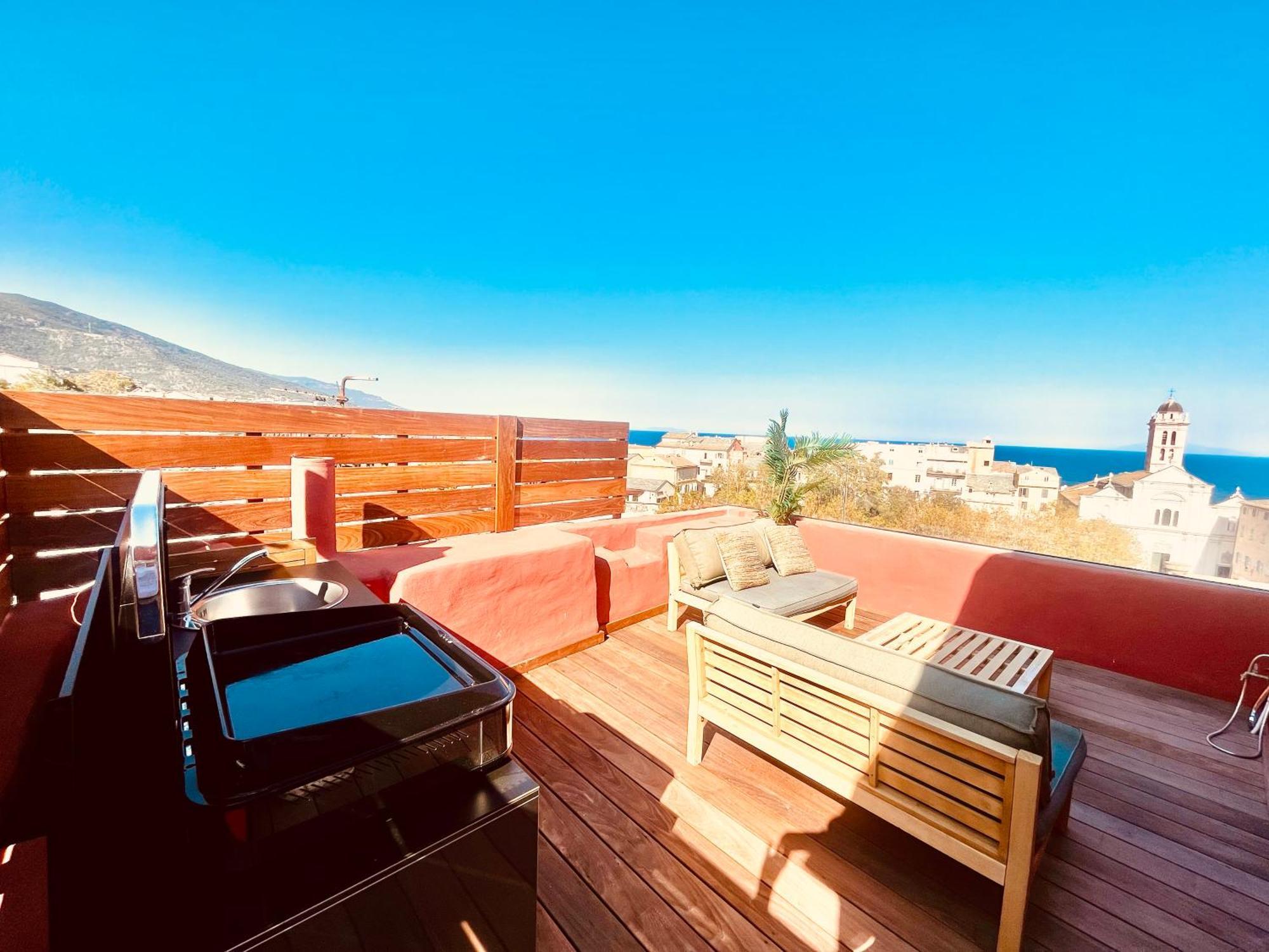 Pepites Bastiaises Piazza D'A Appartement Roof Top Vue Mer Bastia  Luaran gambar